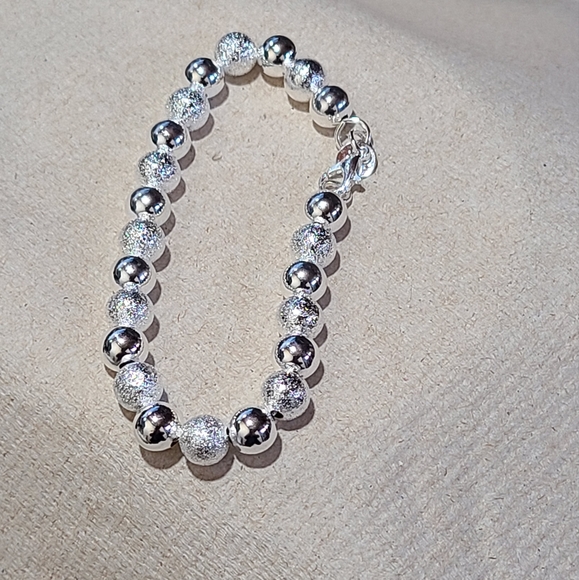 Silver bracelet 8mm - Picture 2 of 8